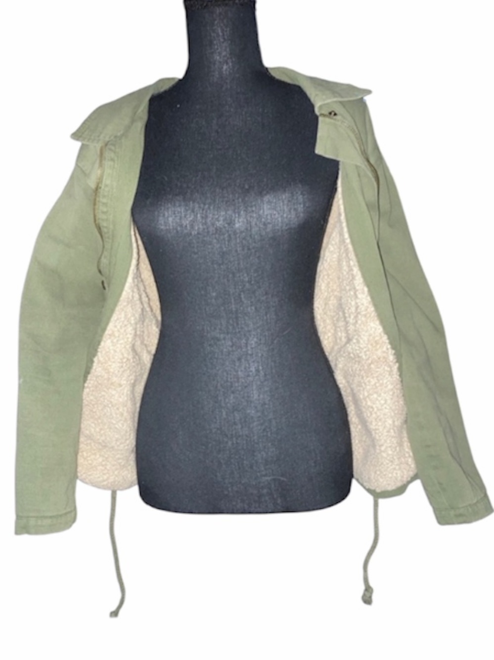 Kaki Faux Fur Military Coat 💚🤎